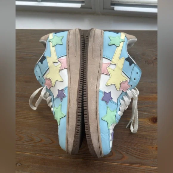 Men's Esenes Worldwide Star-Embellished Athletic Shoes - Blue and Multi-Color